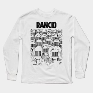 Barcode face Rancid Long Sleeve T-Shirt